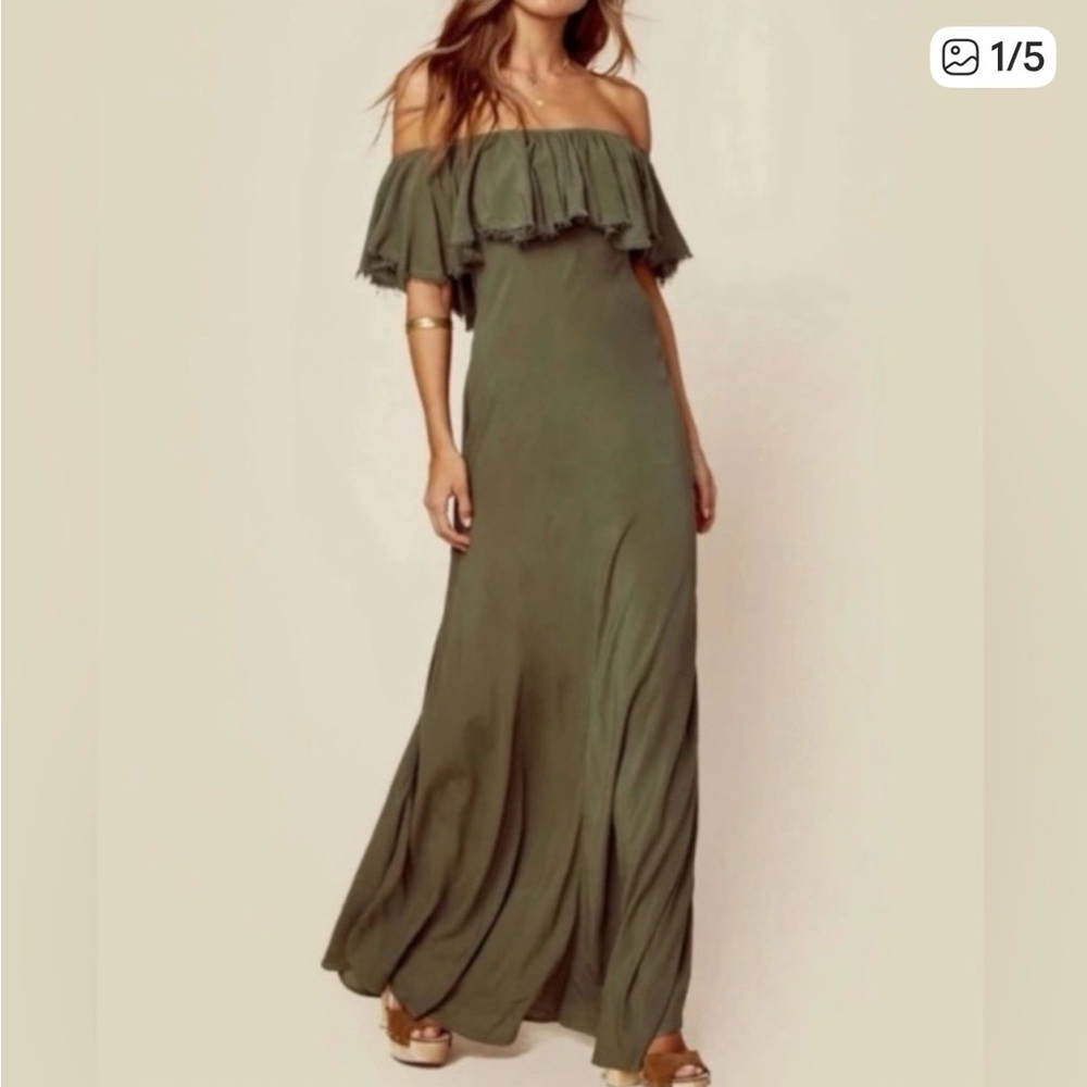 Blue Life Strapless green  Maxi Dress
